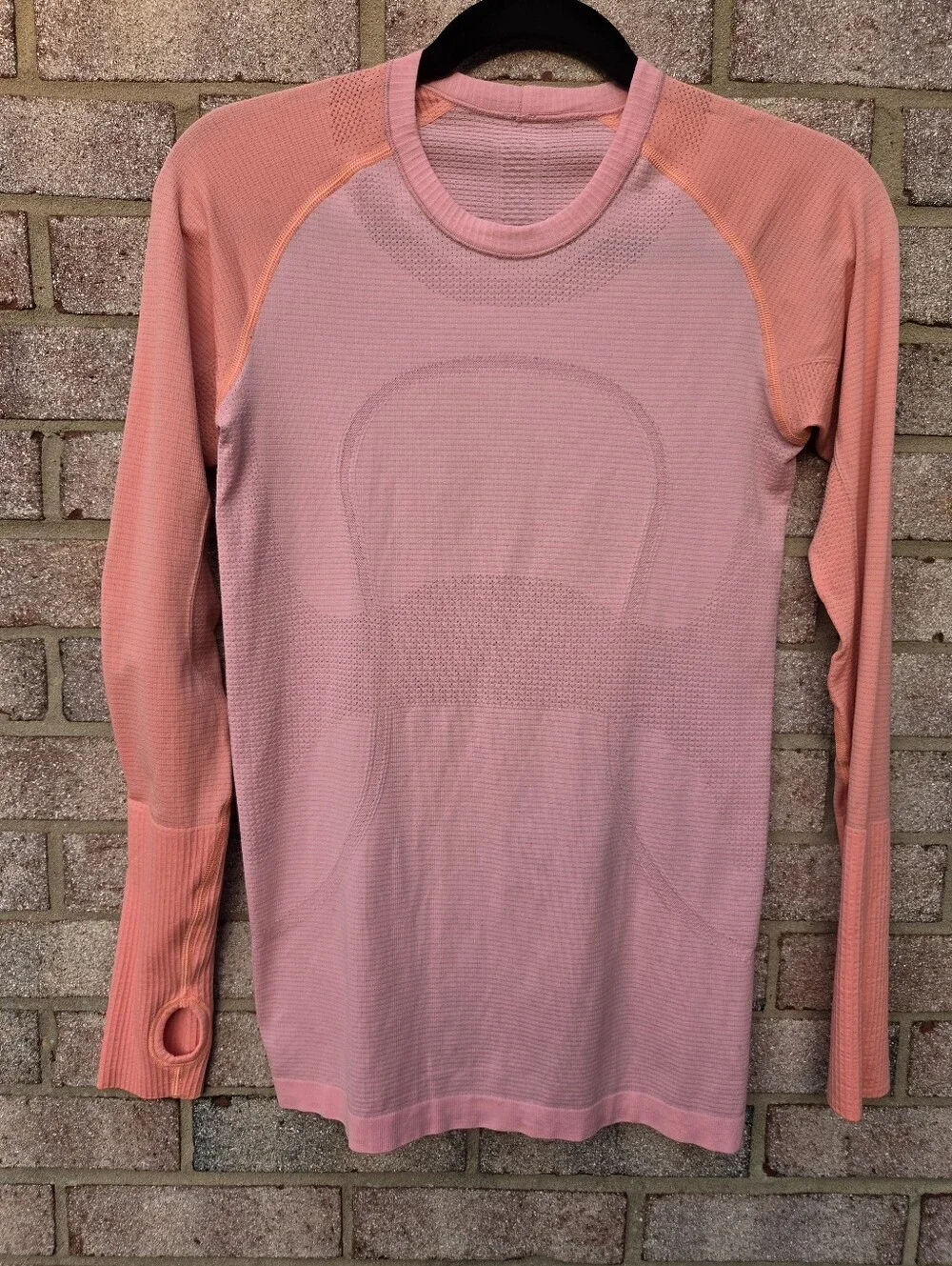 Lululemon Swiftly Tech Long Sleeve Crew Two-Tone Pink/Coral Size 6